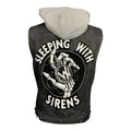 Sleeping with Sirens Denim Vest Custom Rework size Medium