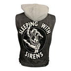 Sleeping with Sirens Denim Vest Custom Rework size Medium