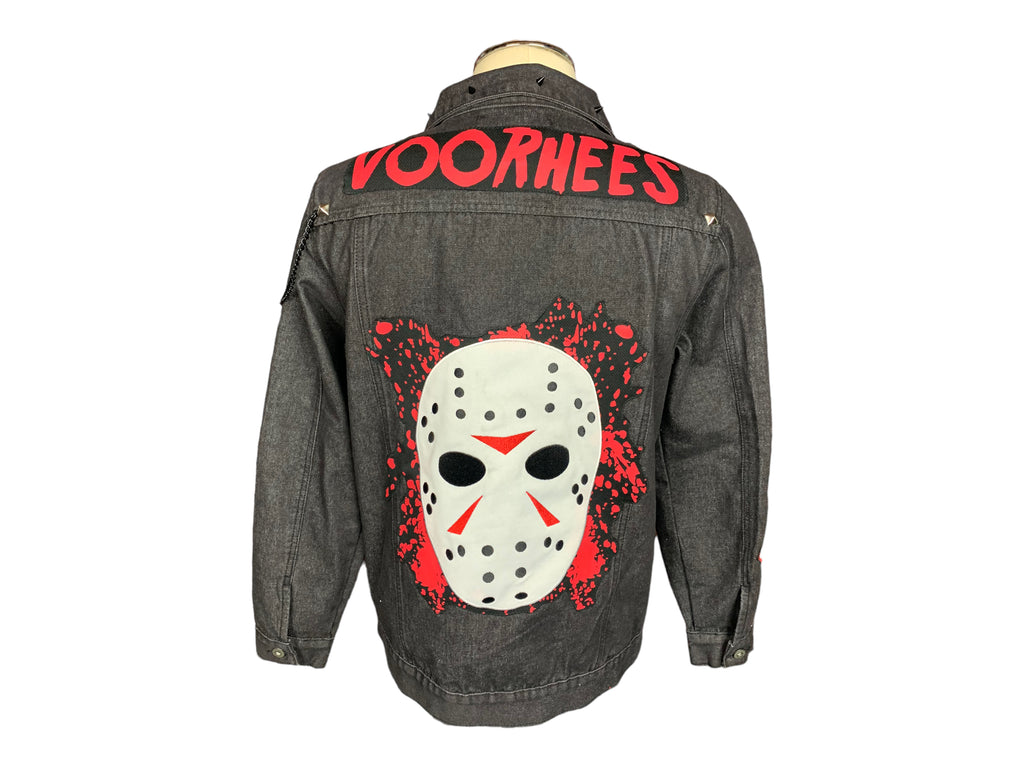Friday the 13th Denim Jacket Custom Rework Spike Edition S