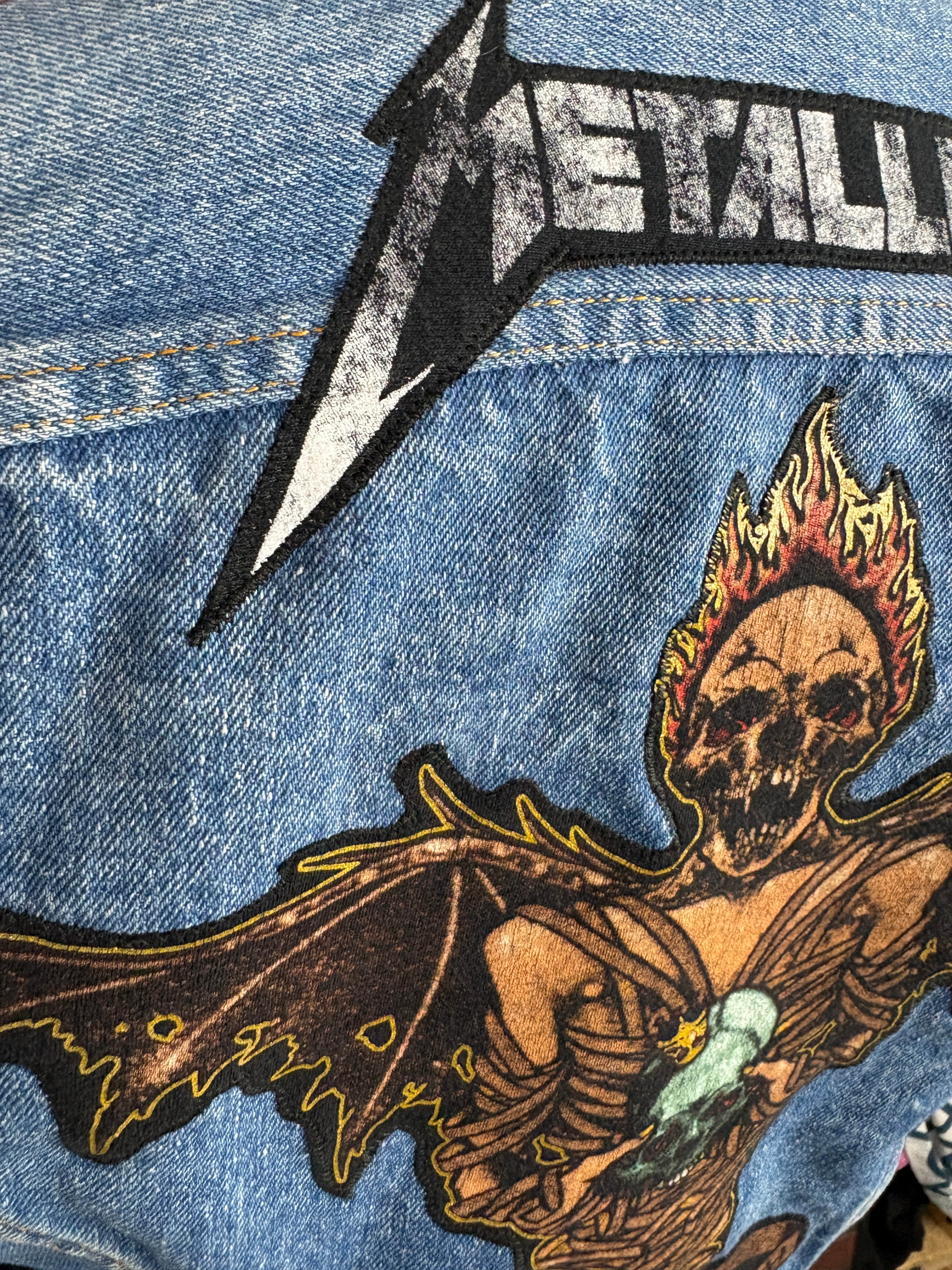 Metallica Reworked Denim Jacket size Medium
