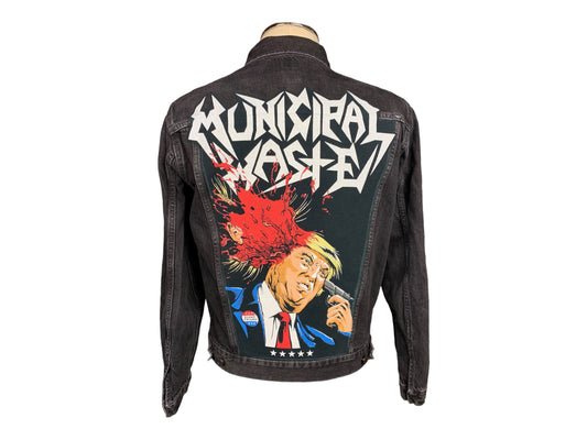 Municipal Waste “Dump Trump Jean Jacket Custom Rework Medium