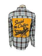 Michael Myers Serial Chiller Flannel Shirt Custom Rework XL
