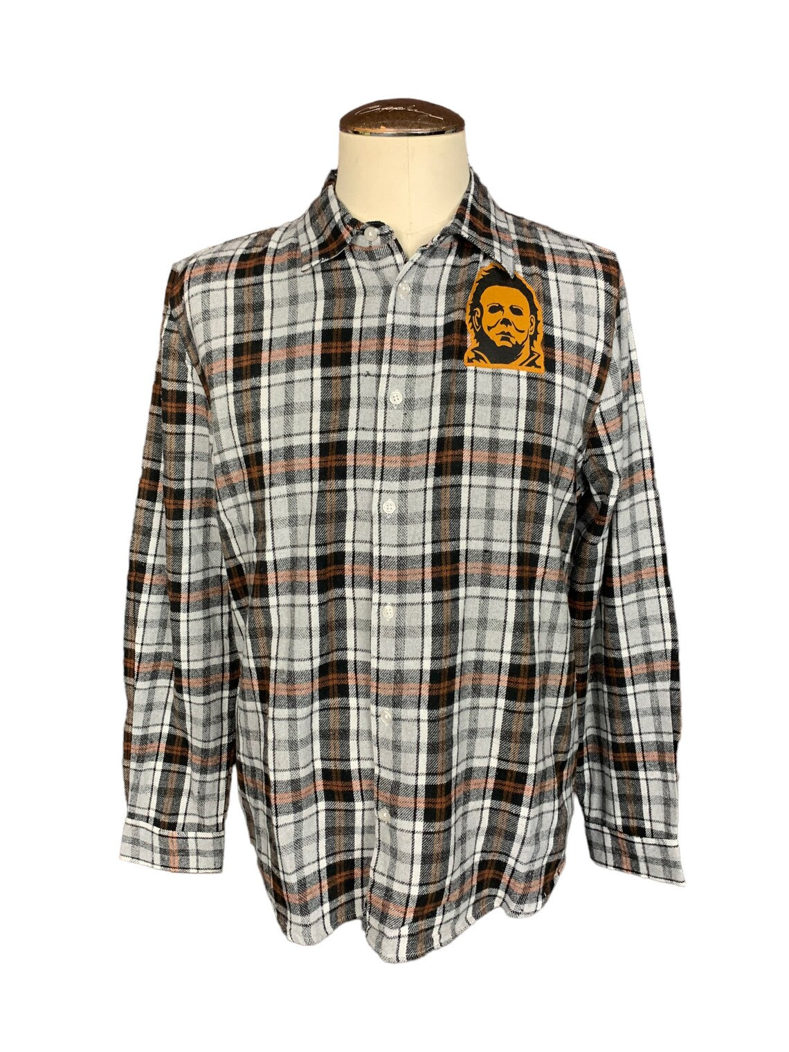 Michael Myers Serial Chiller Flannel Shirt Custom Rework XL