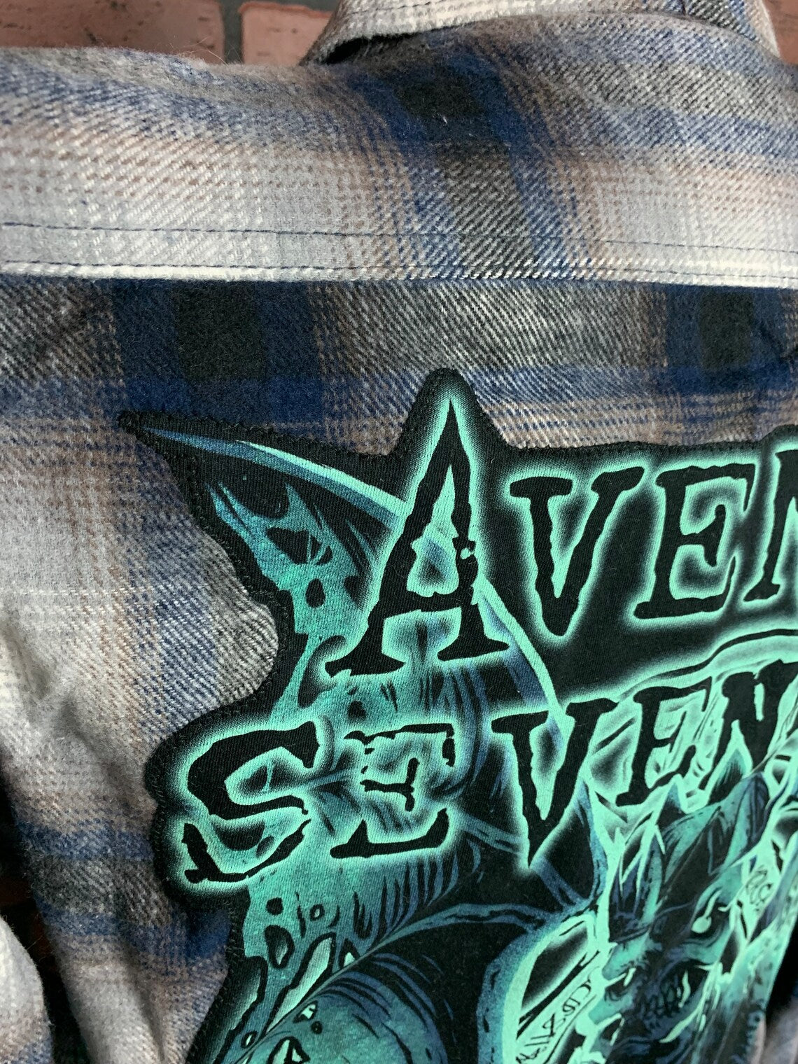 Avenged Sevenfold Flannel Shirt Custom Rework L