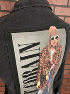 Kurt Cobain Denim Jacket Custom Rework Ladies Large