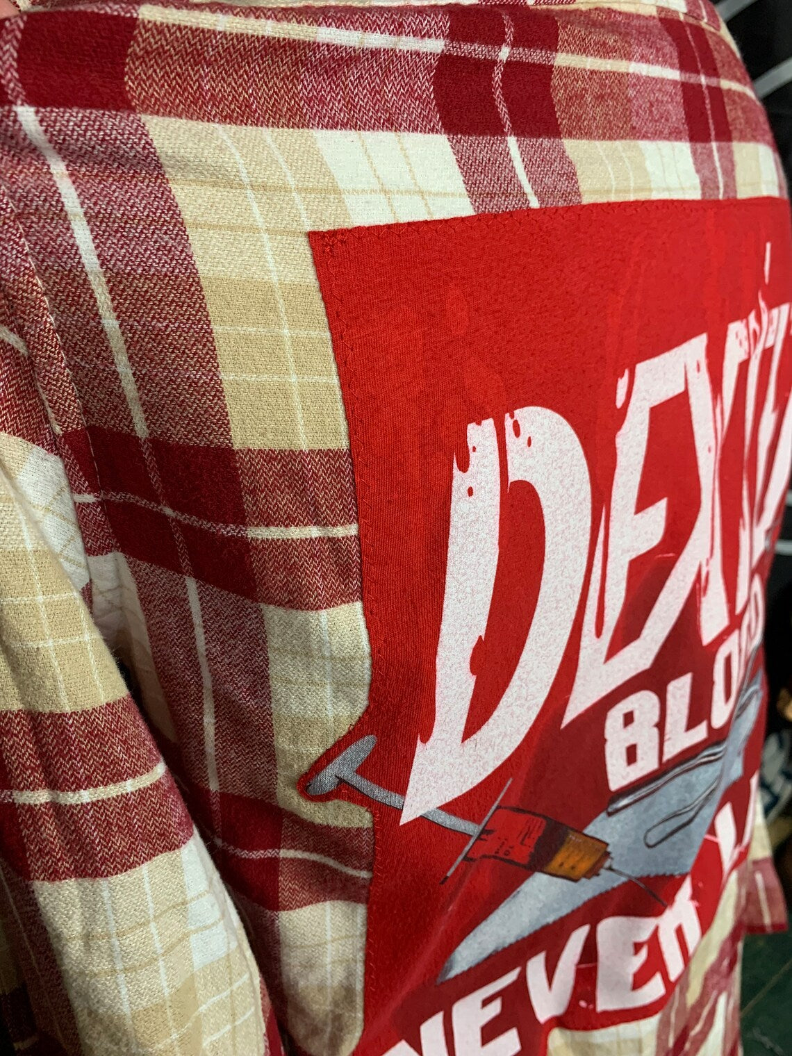 Dexter Flannel Shirt Custom Rework L