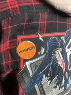 Ghostface Hooded Flannel Shirt Custom Rework Oversized Medium