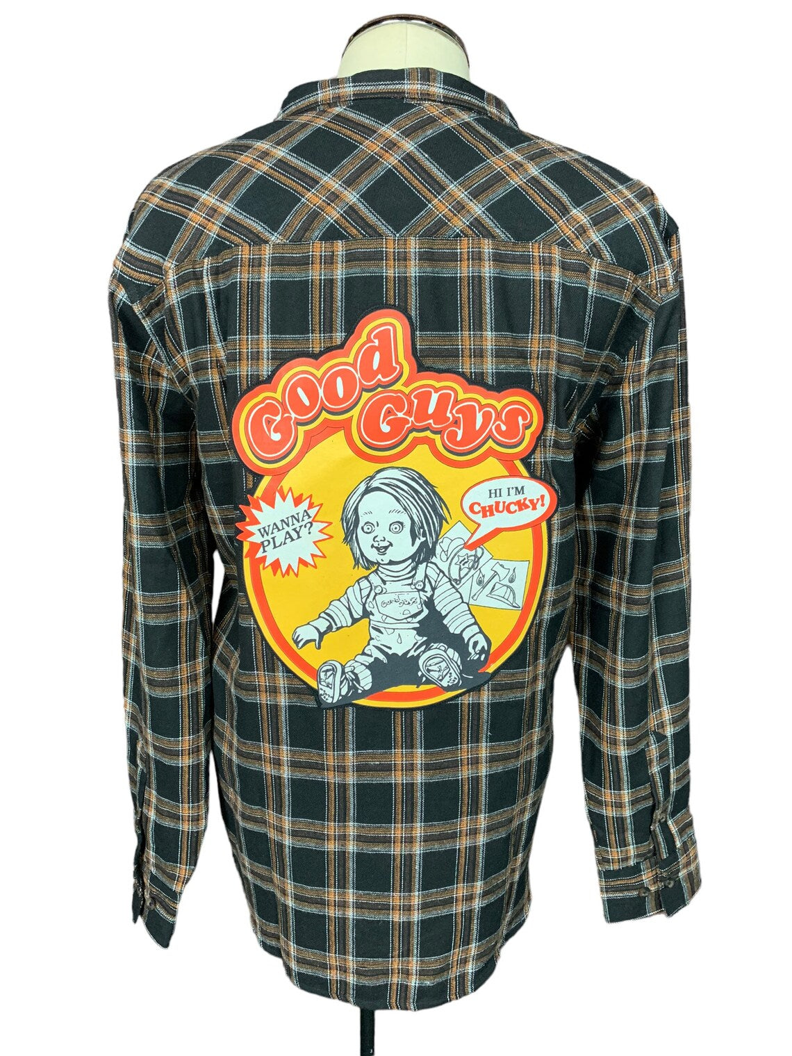 Chucky Good Guys Flannel Shirt Custom Rework XL