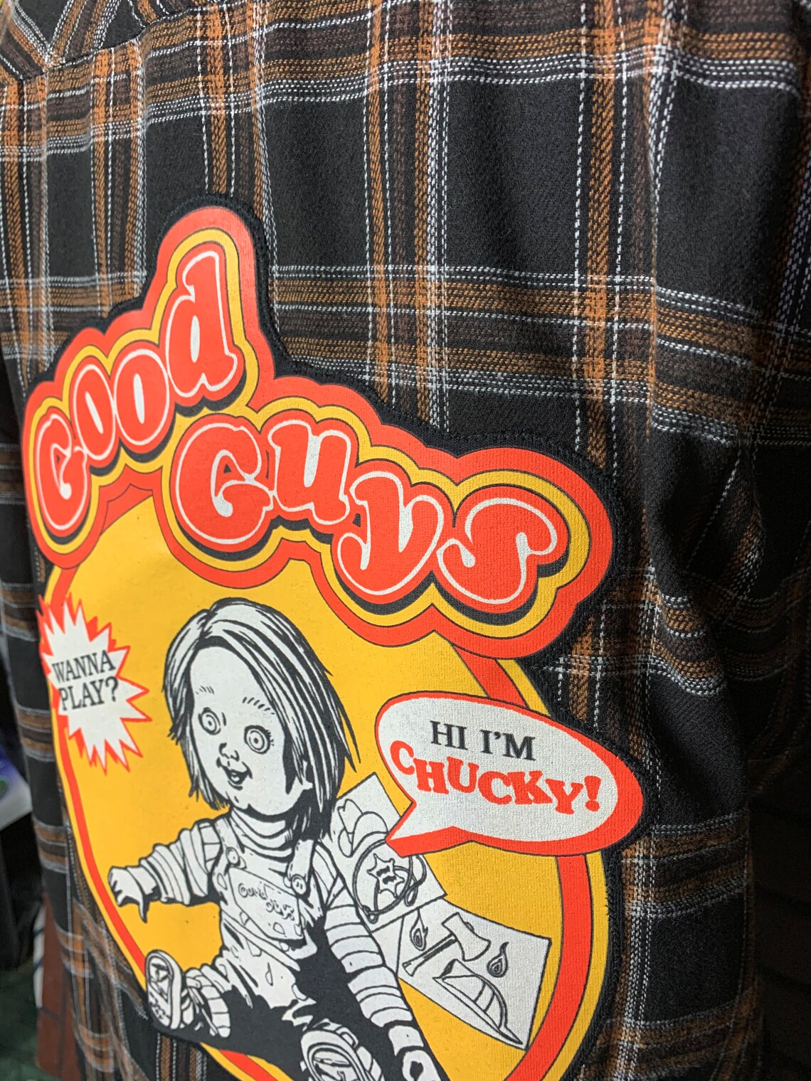 Chucky Good Guys Flannel Shirt Custom Rework XL