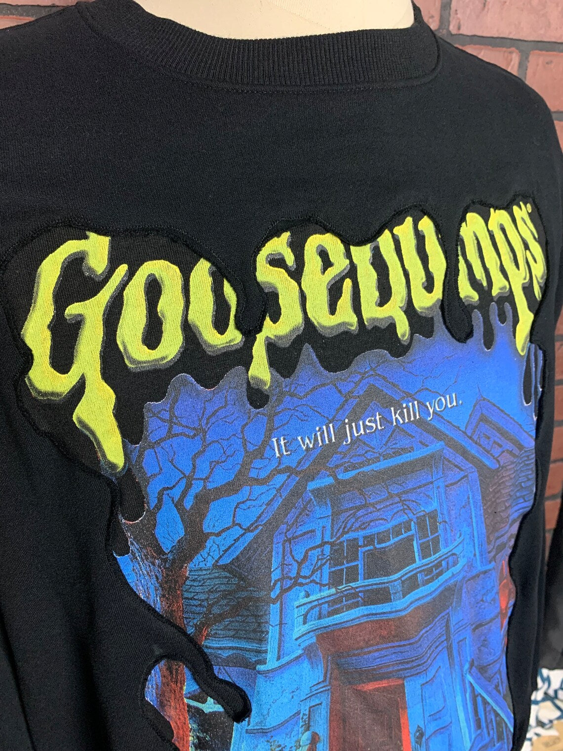 Goosebumps Welcome to Dead House Crewneck Custom Rework XL