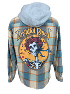 Grateful Dead Hooded Flannel Shirt Custom Work M