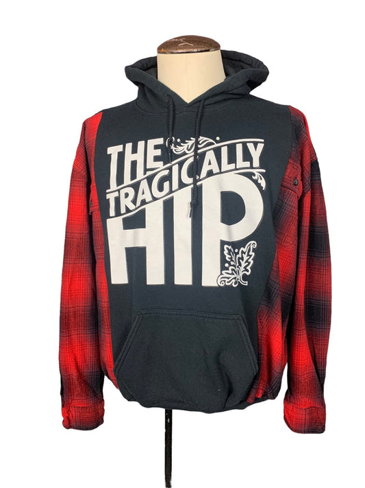 the Tragically Hip Reworked Flannel Hoodie XL