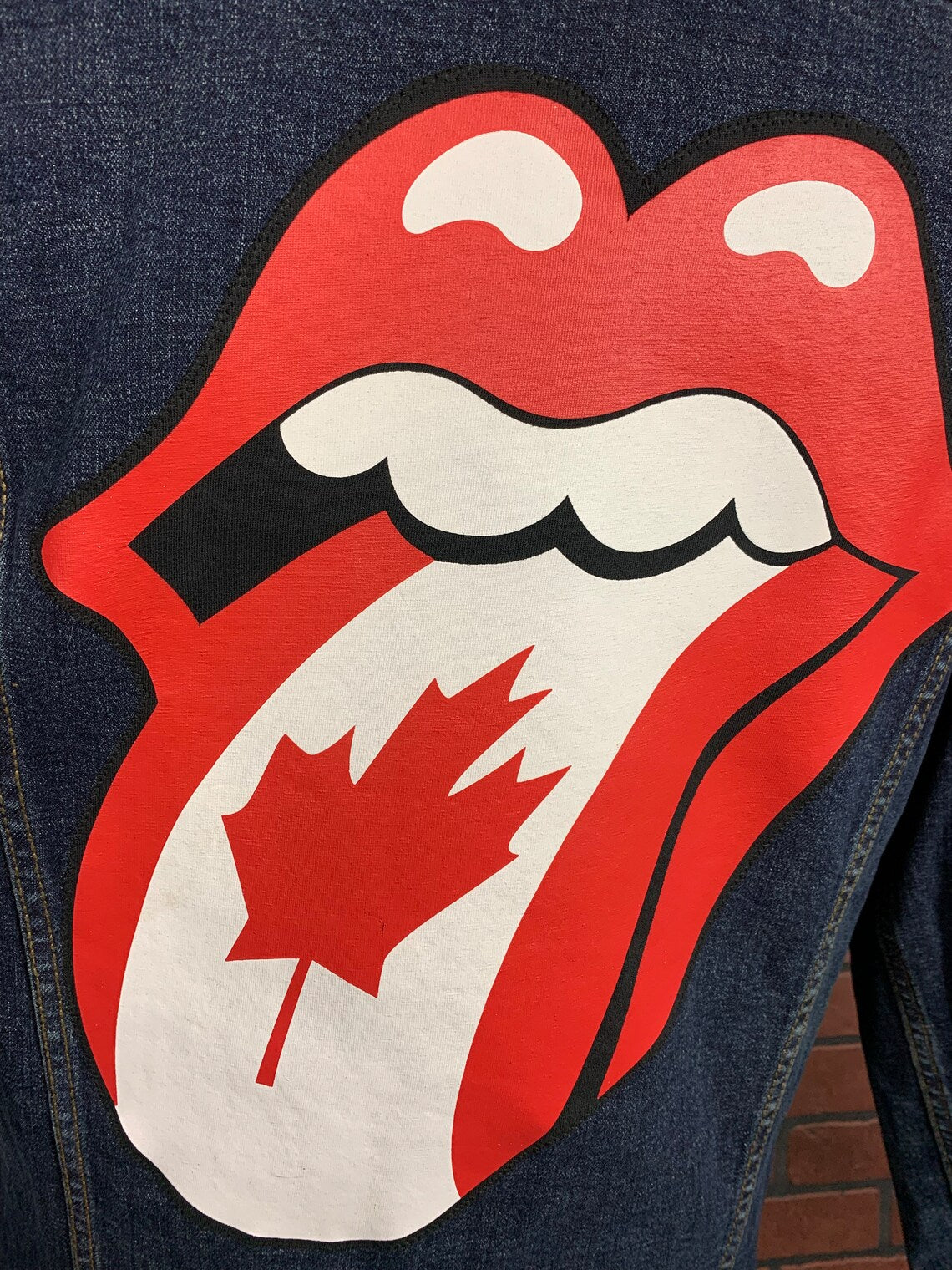 the Rolling Stones Jean Jacket Custom Rework M