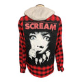 Scream Hooded Flannel Shirt Custom Rework Medium