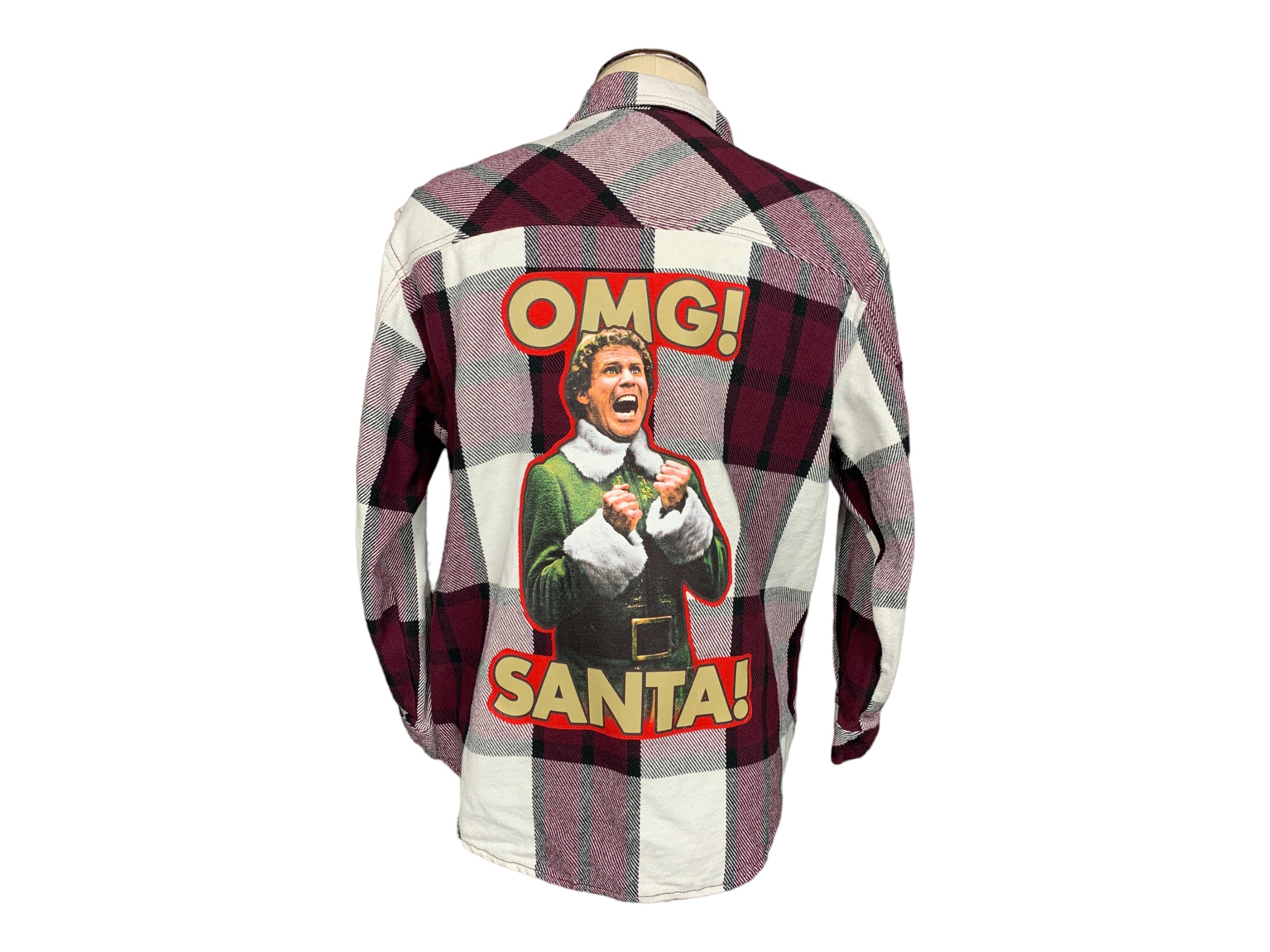 Elf Flannel Shirt Custom Rework Ladies Xl