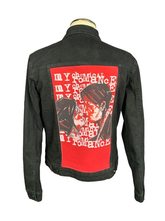 My Chemical Romance Denim Jean Jacket Custom Rework XL