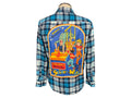 The Exorcist Spider Walk Flannel Shirt Custom Rework M