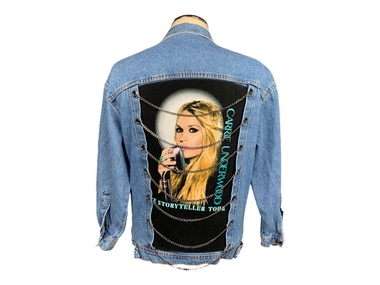 Carrie Underwood Jean Jacket Custom Rework Ladies L