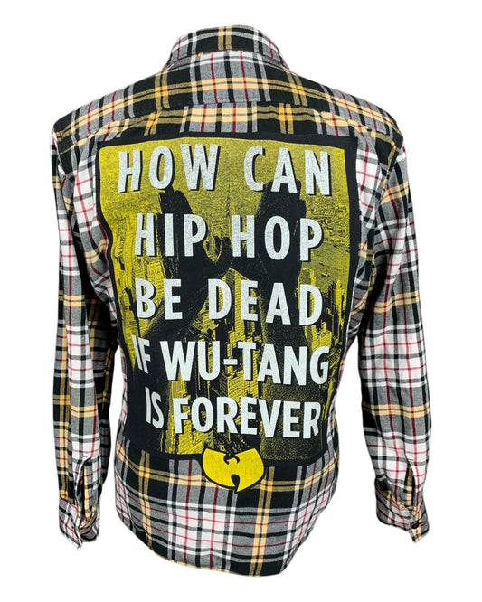 Wu Tang Clan Flannel Shirt Custom Rework Size XL