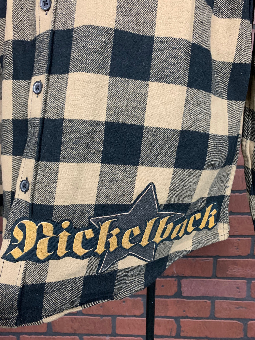 Nickelback Flannel Shirt Custom Rework Xl