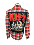 Kiss Flannel Shirt Custom Rework XXL
