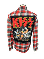 Kiss Flannel Shirt Custom Rework XXL