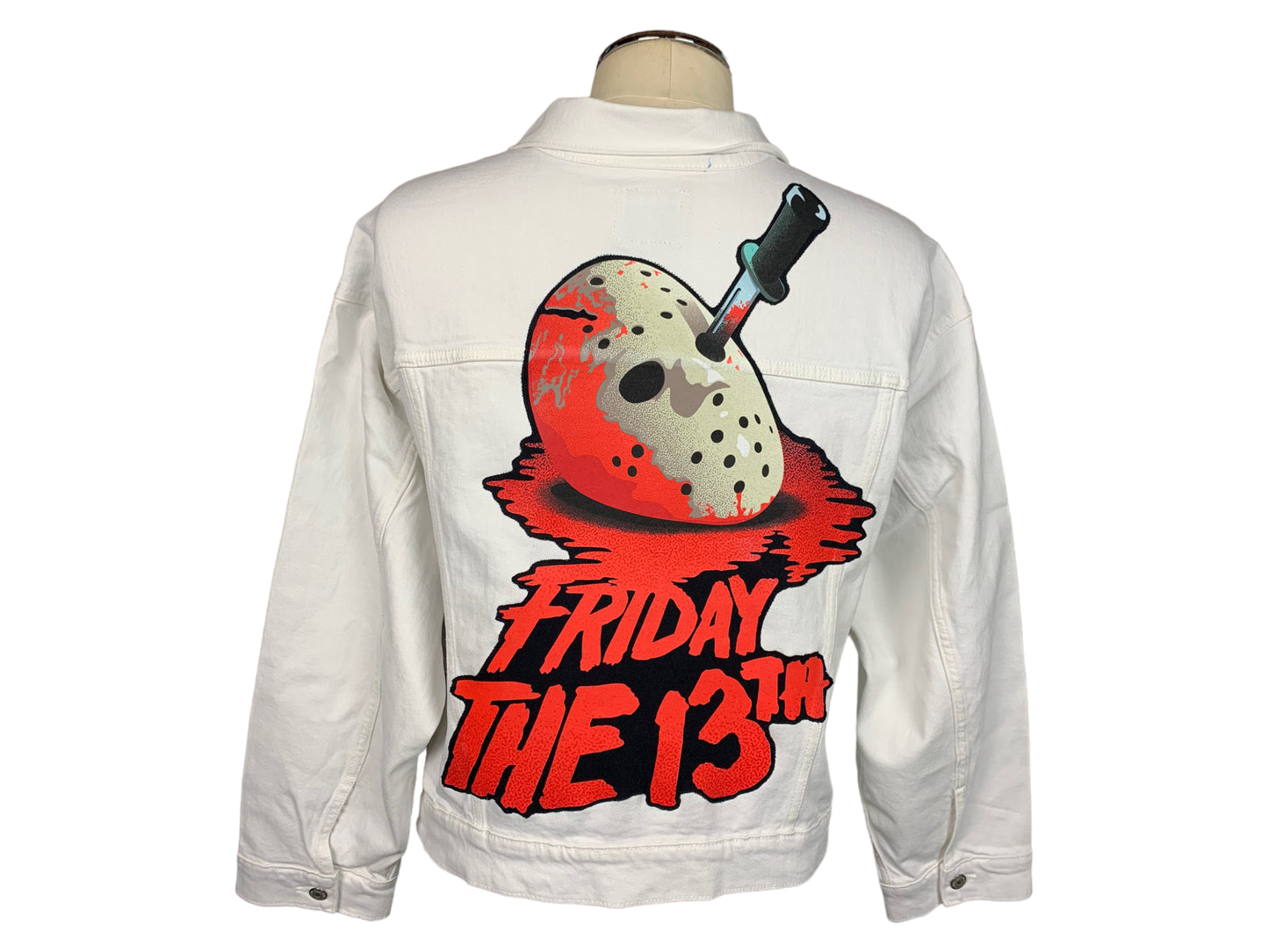 Friday the 13th Reworked Jean Jacket Ladies 4XL