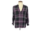Wednesday Addams Plaid  Shirt Custom Rework Ladies 1xl