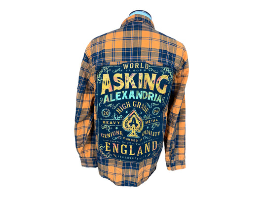 Asking Alexandia Flannel Shirt Custom Rework XL