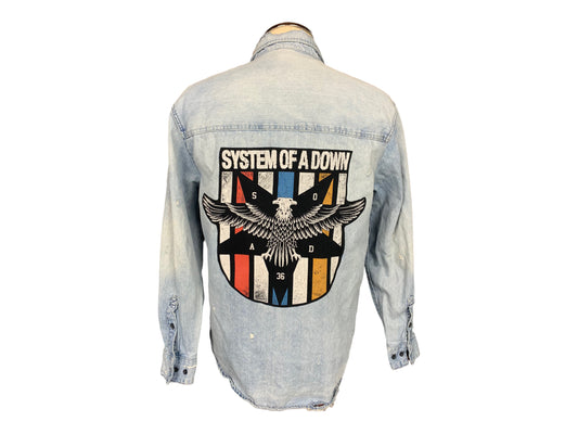 System of a Down Jean Jacket Custom Rework M