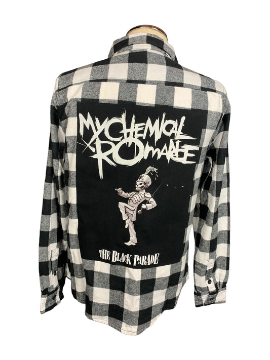 My Chemical Romance Flannel Shirt Custom Rework M