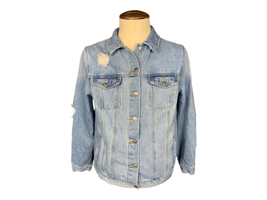 Goosebumps Jean Jacket Custom Rework L