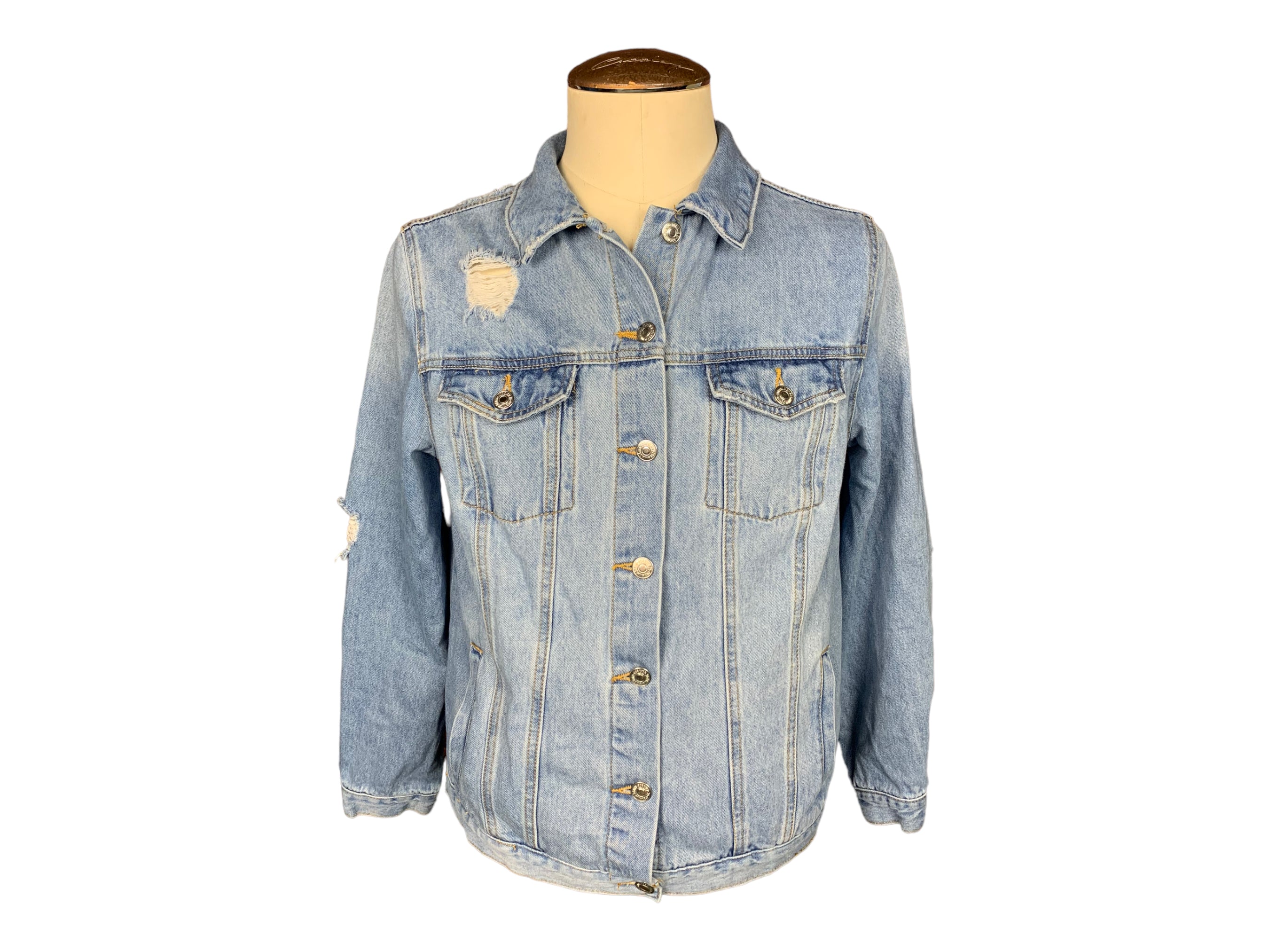 Goosebumps Jean Jacket Custom Rework L