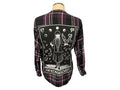 Wednesday Addams Plaid  Shirt Custom Rework Ladies 1xl