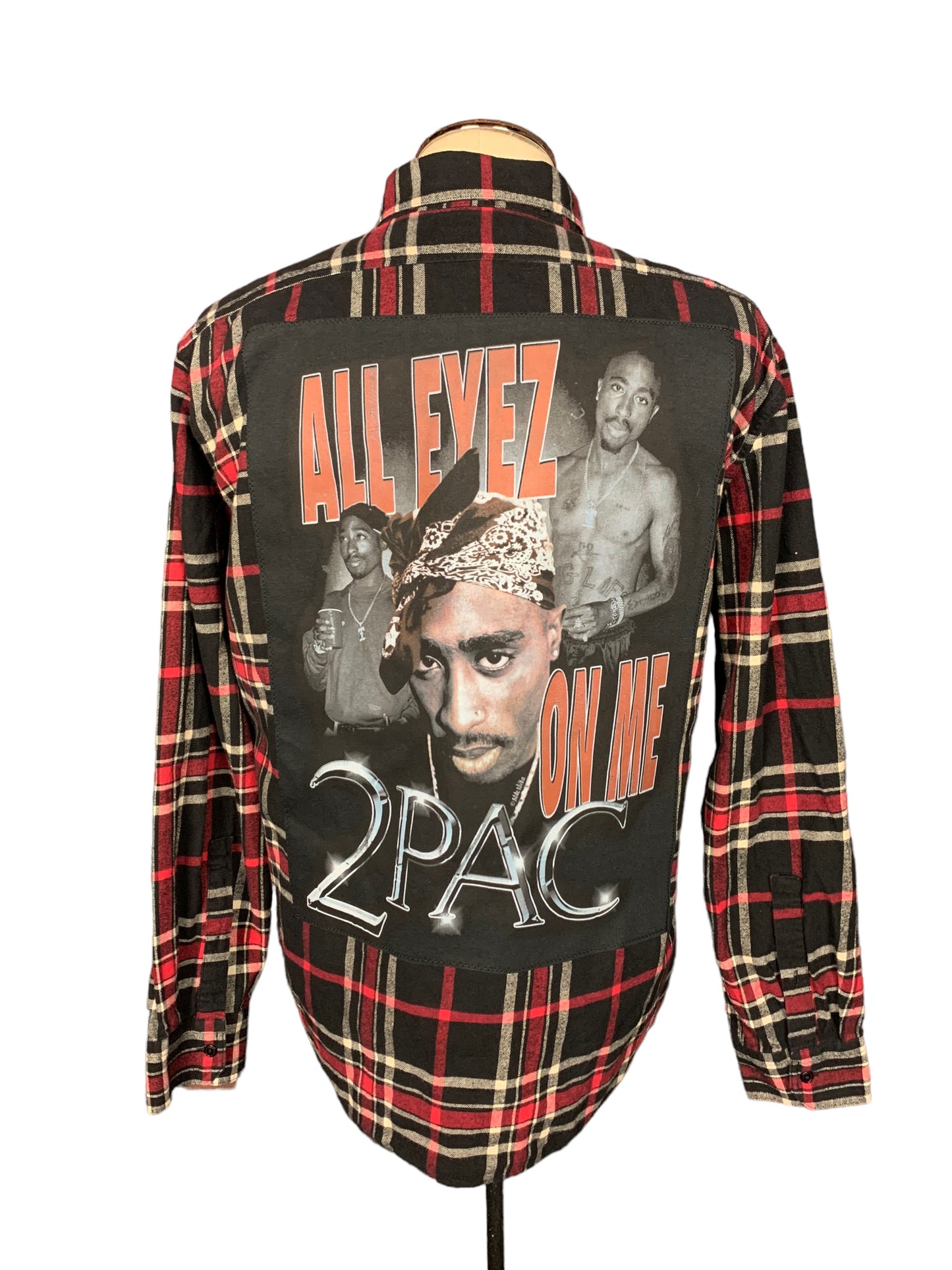 2pac Flannel Shirt Custom Rework XL