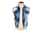 Pierce The Veil Denim Vest Custom Rework M