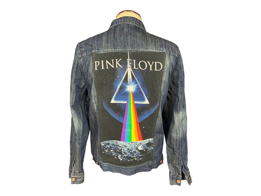 Pink Floyd Denim Jacket Custom Rework L