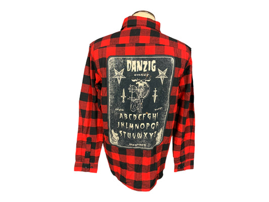 Danzig Flannel Shirt Custom Rework L