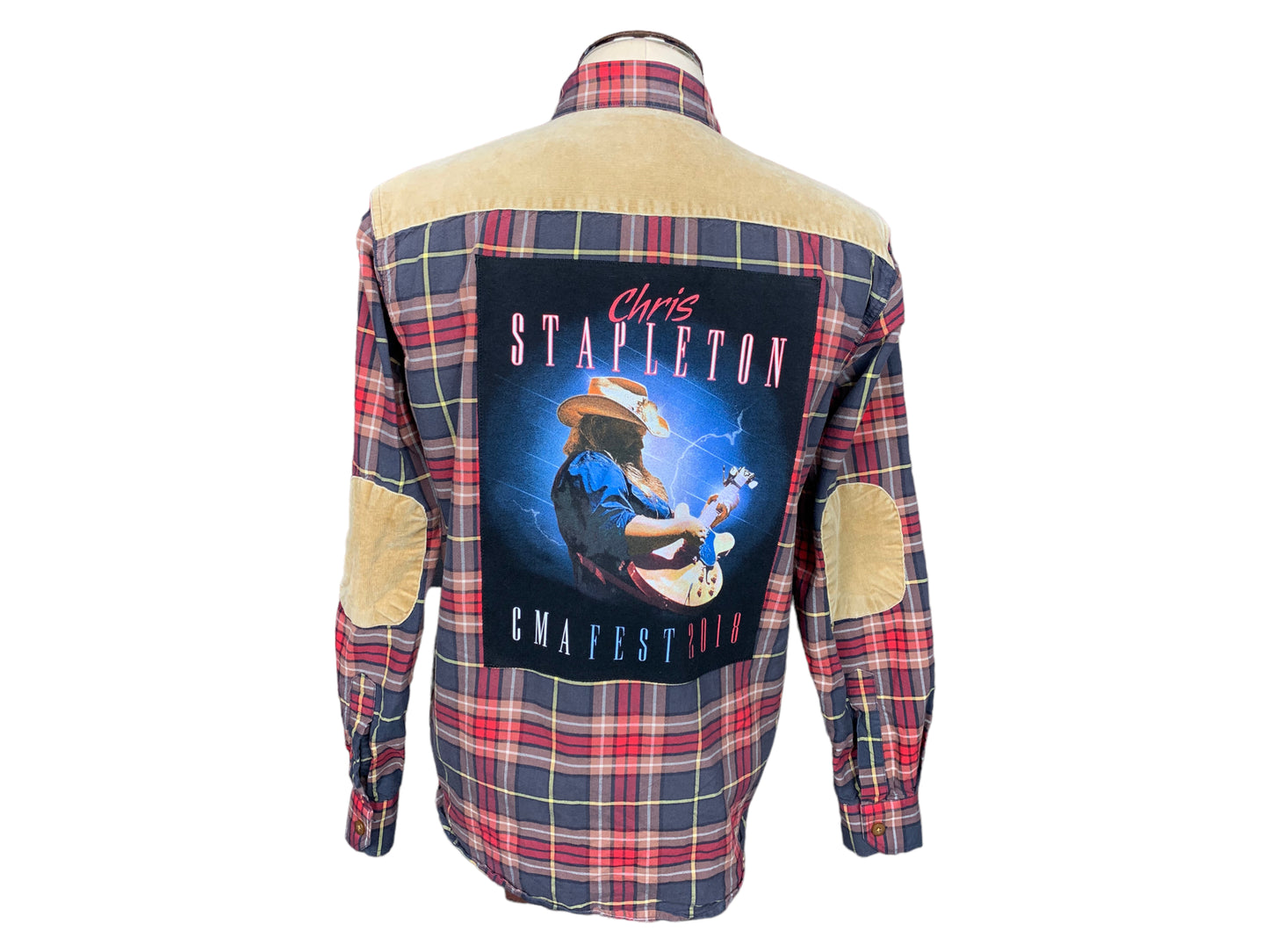 Chris Stapleton Plaid Western Shirt Custom Rework XL