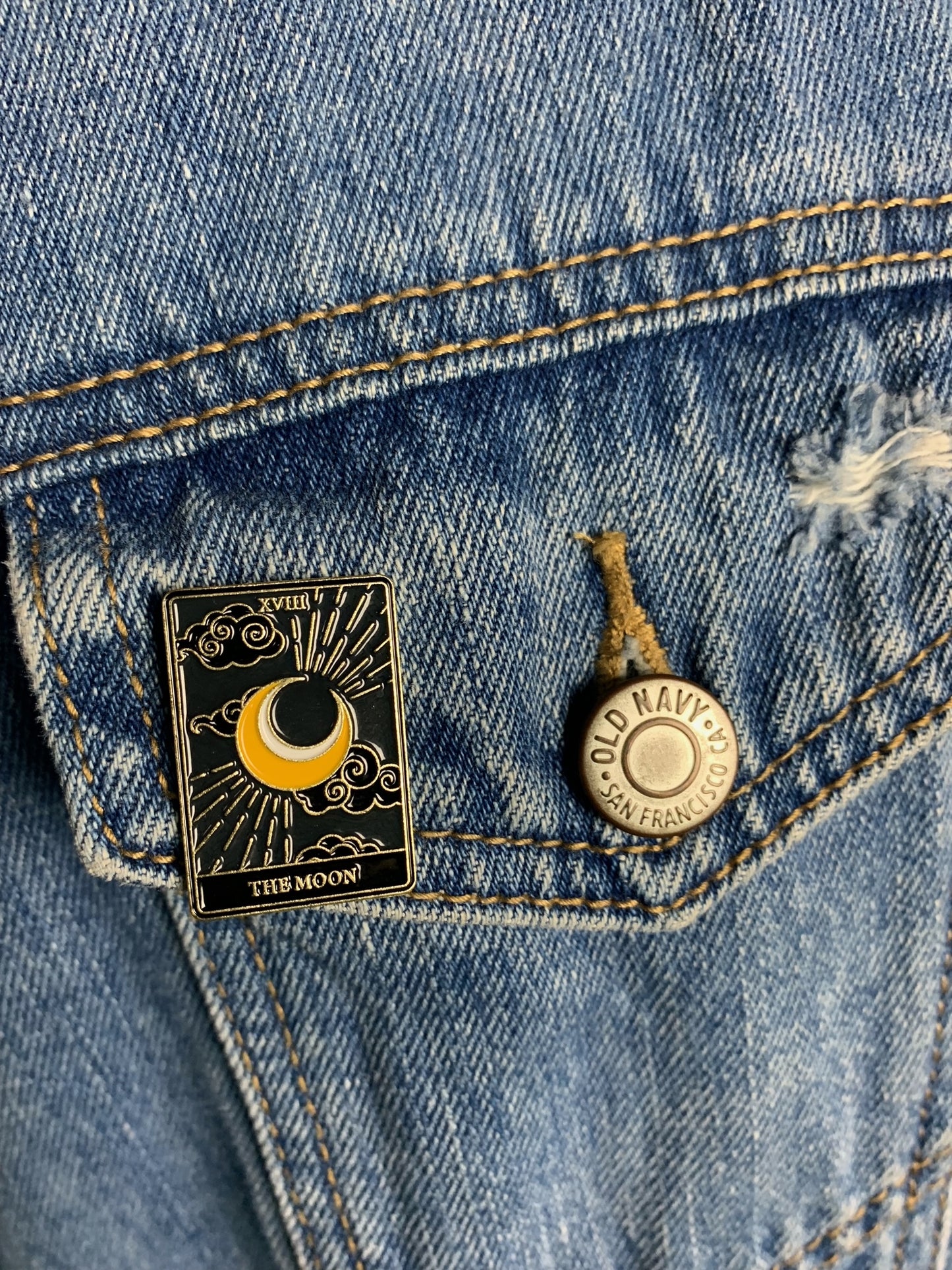 the Moon Tarot Enamel Pin