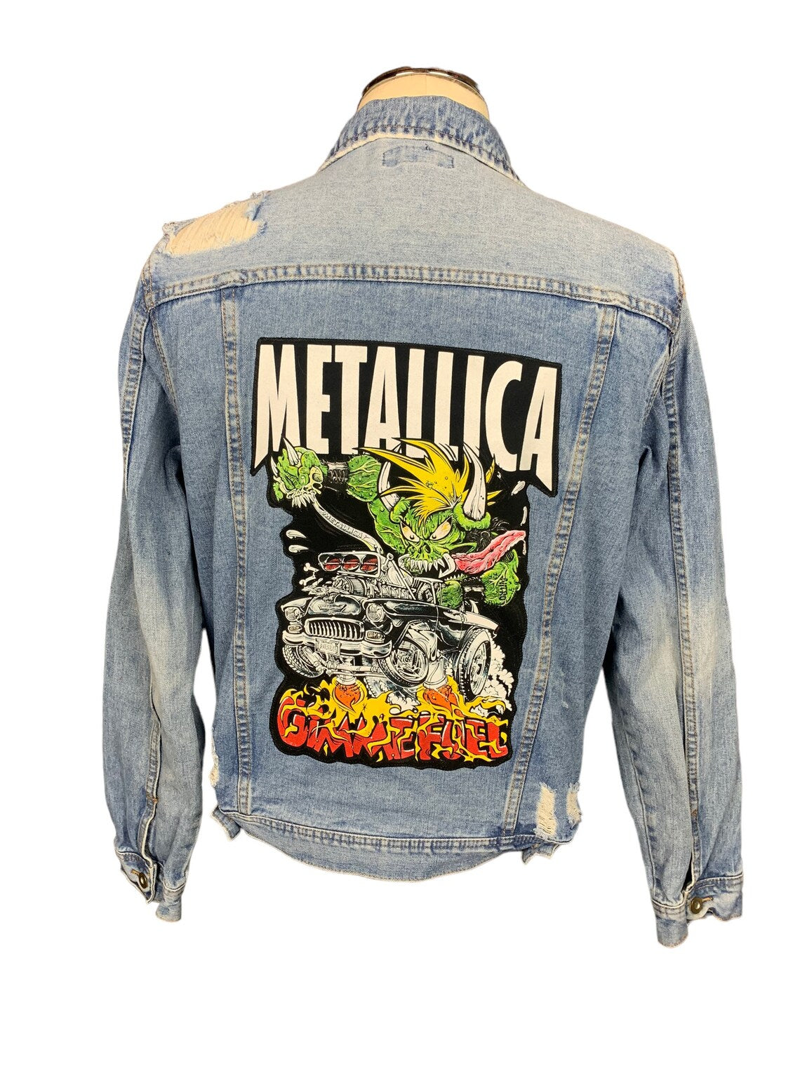 Metallica Jean Jacket Custom Rework L
