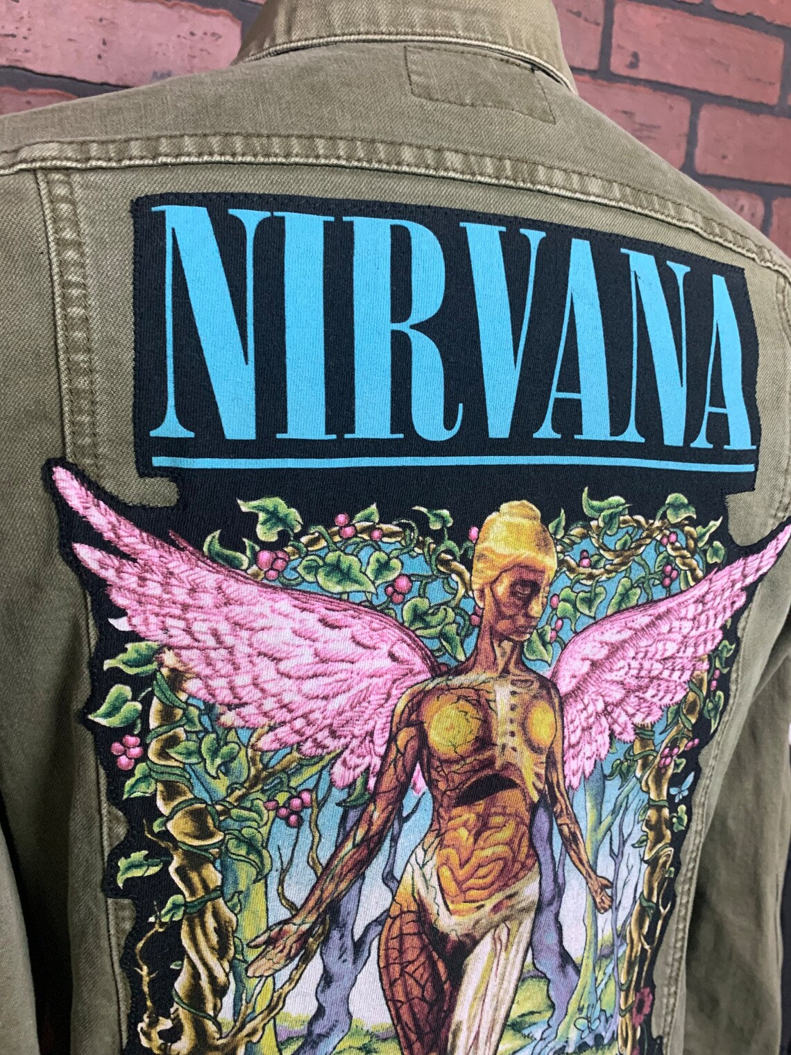 Nirvana Denim Jacket Custom Rework M