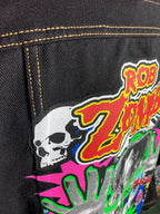 Rob Zombie Denim Jean Jacket Custom Rework Large