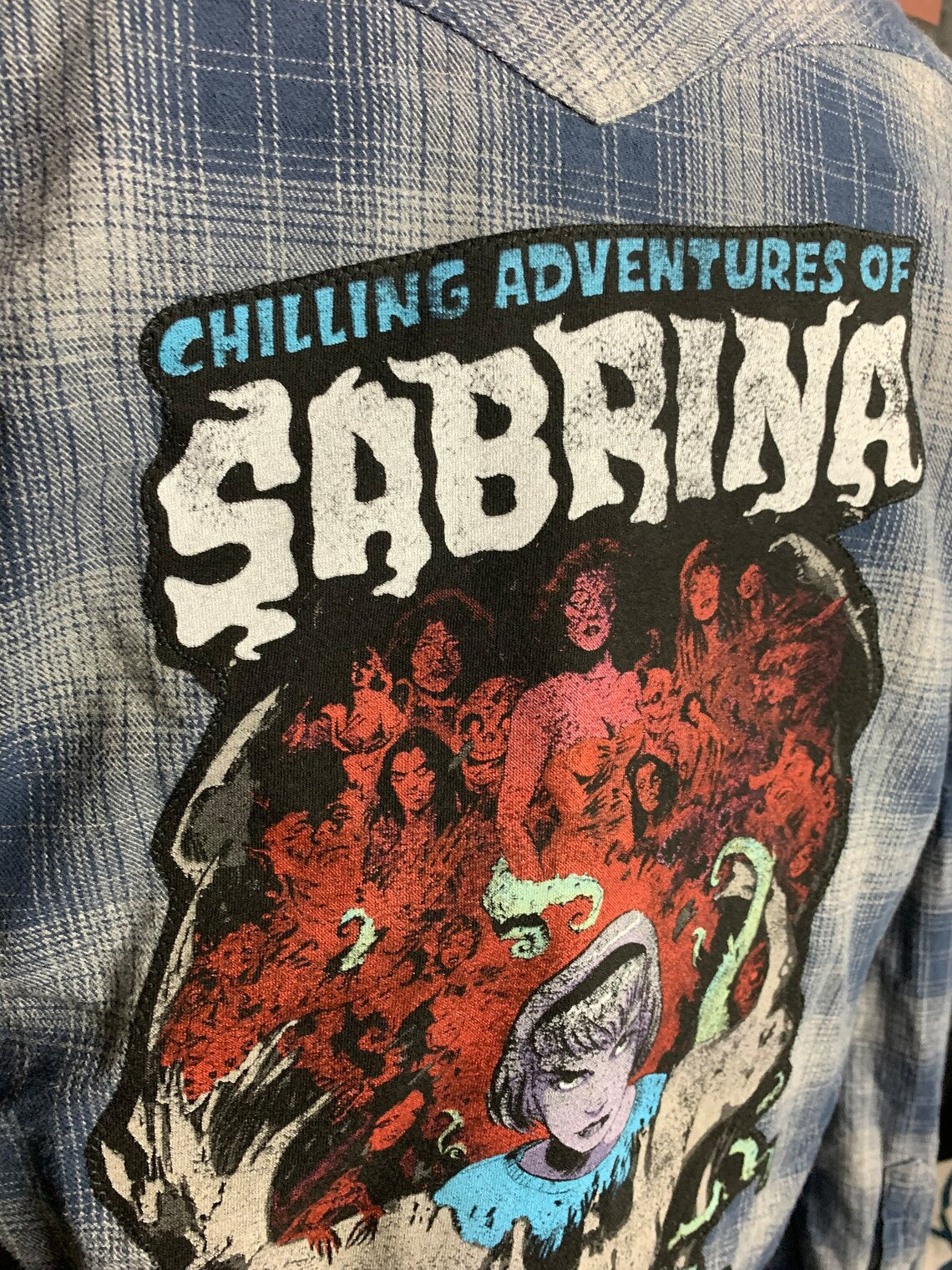 The Chilling Adventures of Sabrina Flannel Shirt Custom Rework L