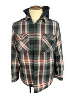 Shinedown Hooded Flannel Shirt Custom Rework M