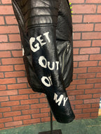 Shrek X Misfits Faux Leather Punk Biker Jacket Custom Rework M