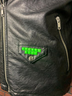 Shrek X Misfits Faux Leather Punk Biker Jacket Custom Rework M