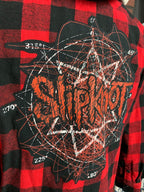Slipknot Hooded Flannel Shirt Custom Rework M