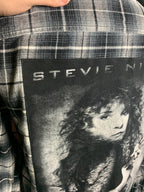 Stevie Nicks Hooded Flannel Shirt Custom Rework XL