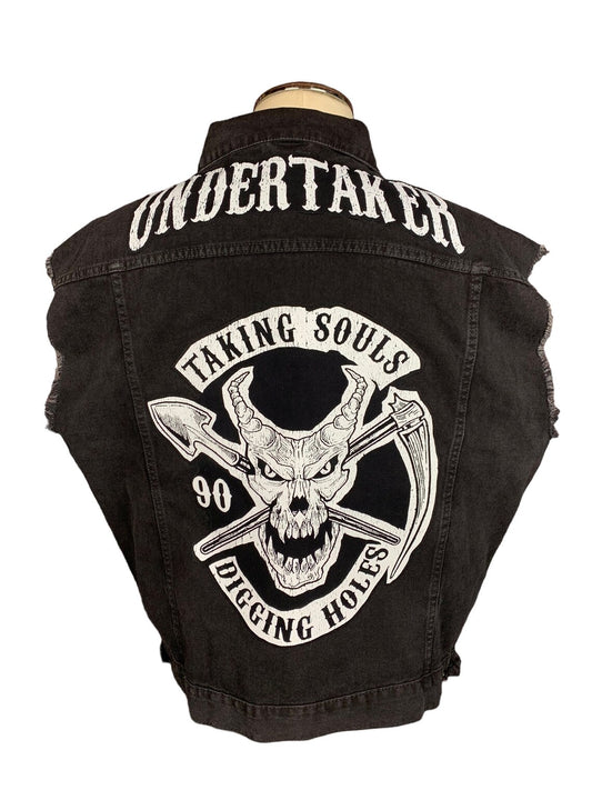 The Undertaker Denim Vest Custom Rework XL